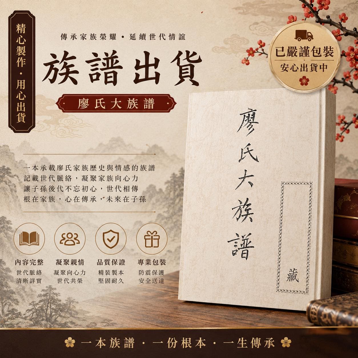 廖氏大族譜出貨視覺
