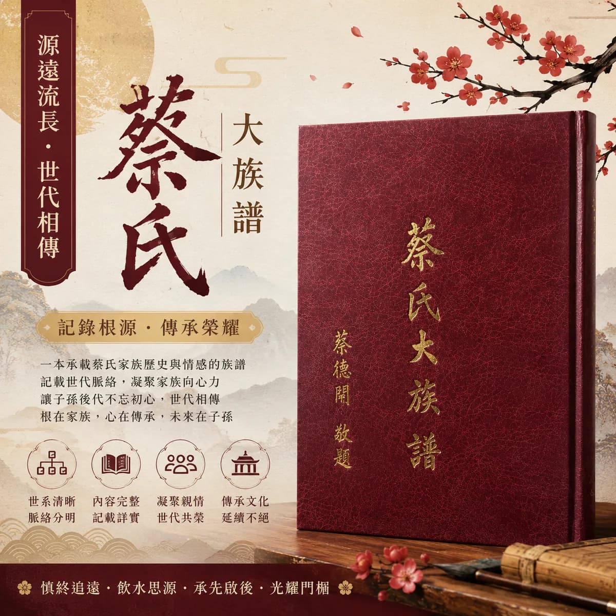 蔡氏大族譜派系資訊