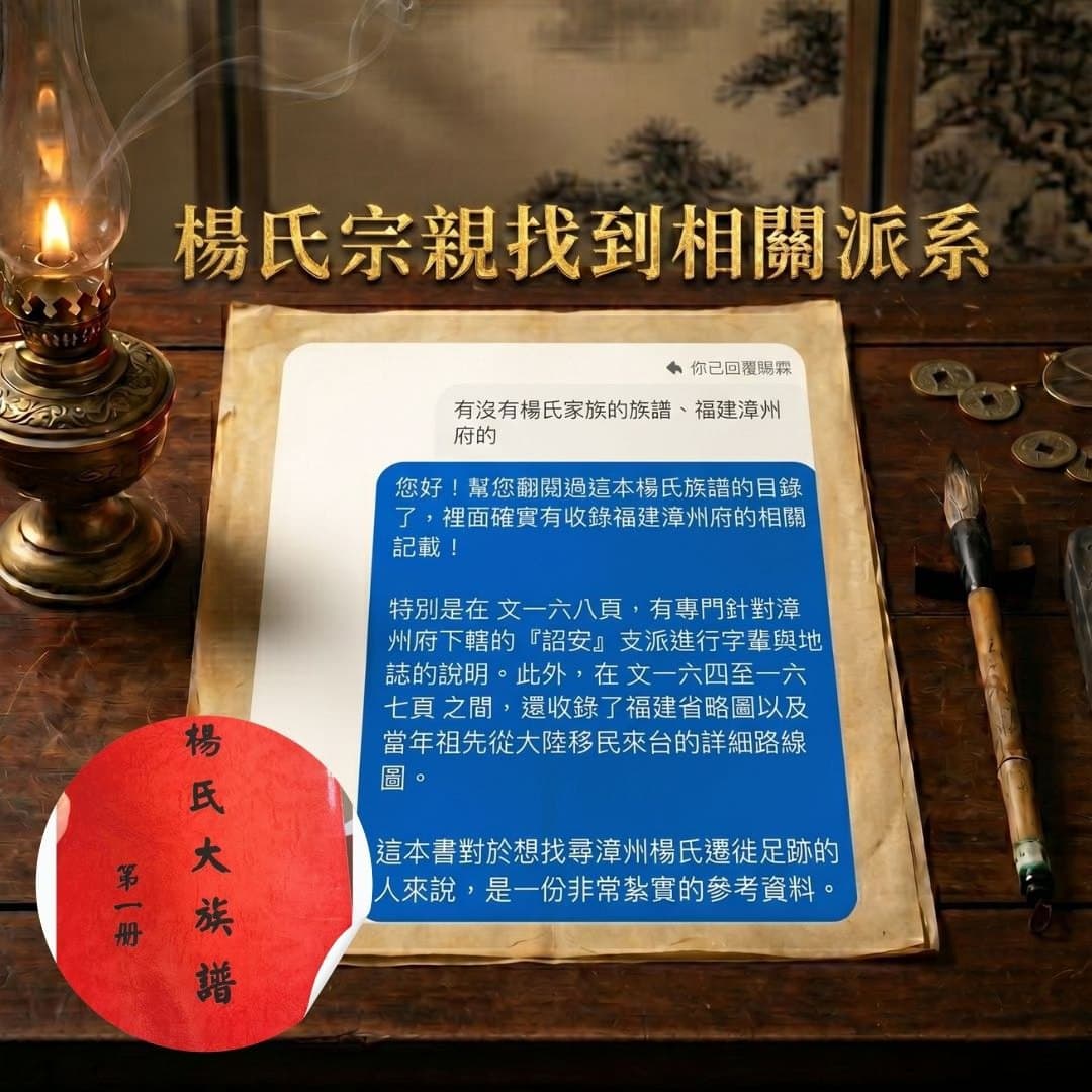 楊氏宗親找到相關派系的對話見證